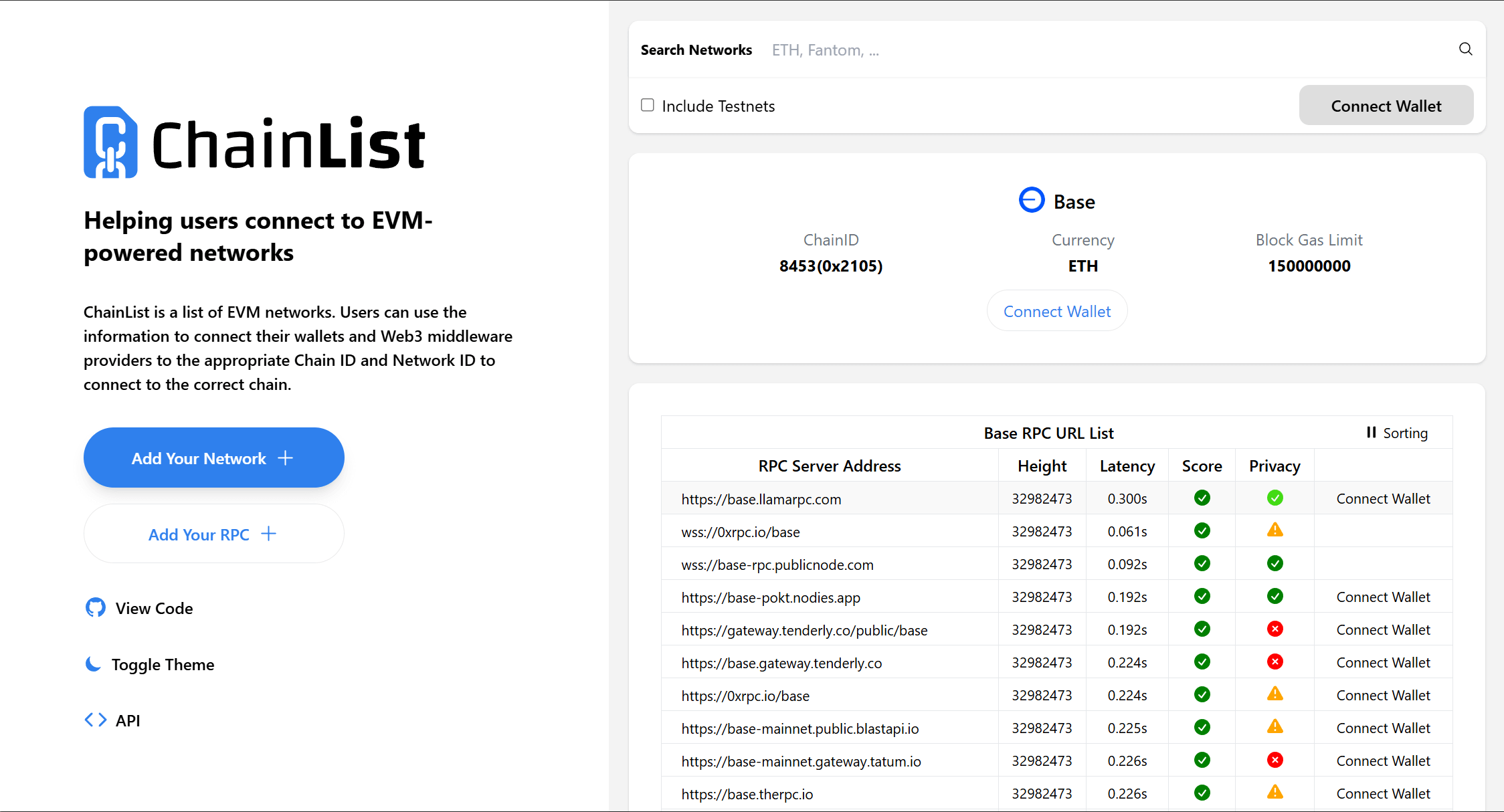 Chainlist