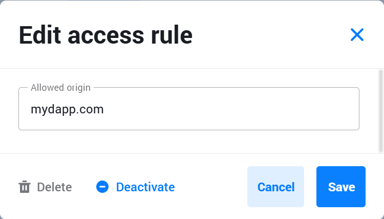 How to edit access rules on Chainstack