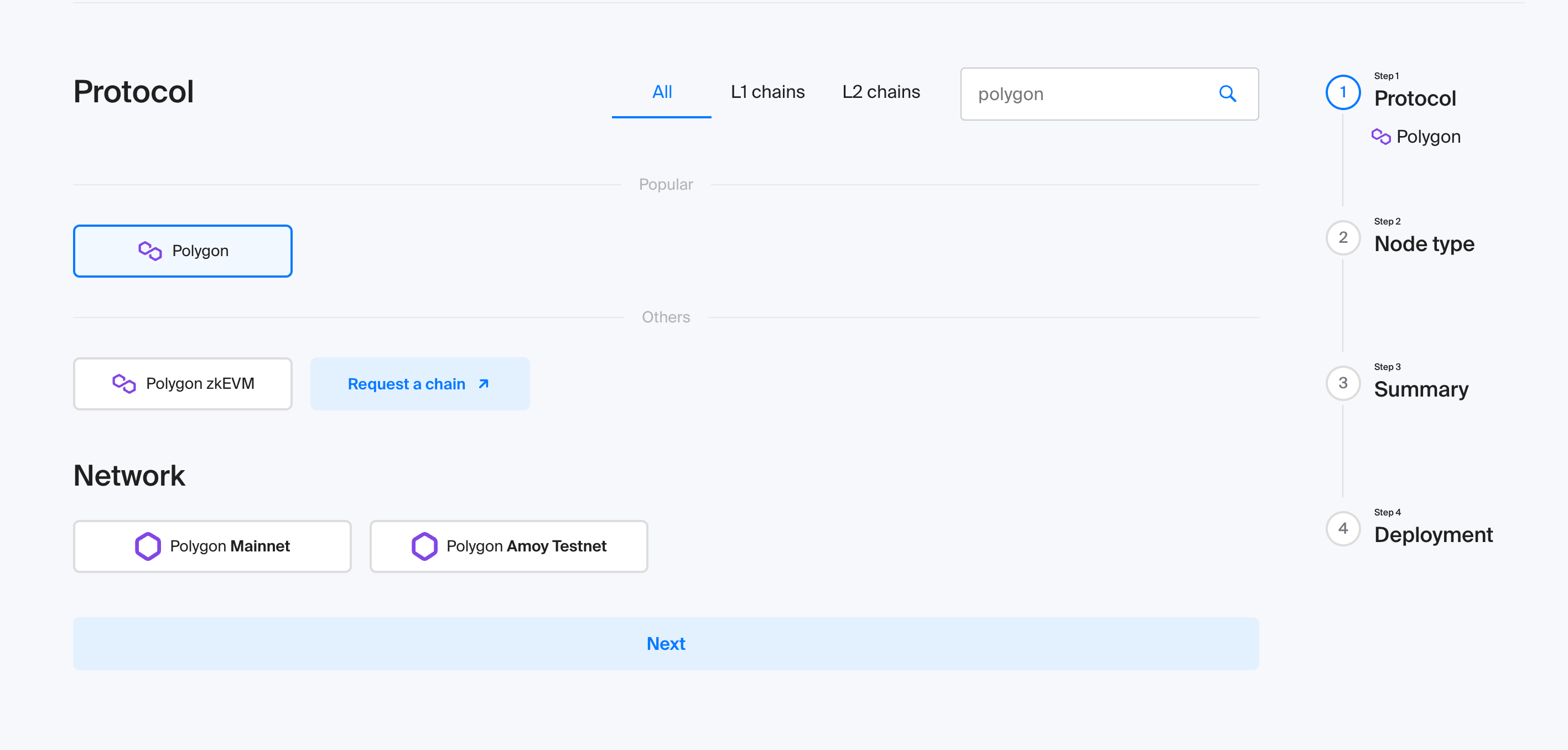 chainstack console polygon