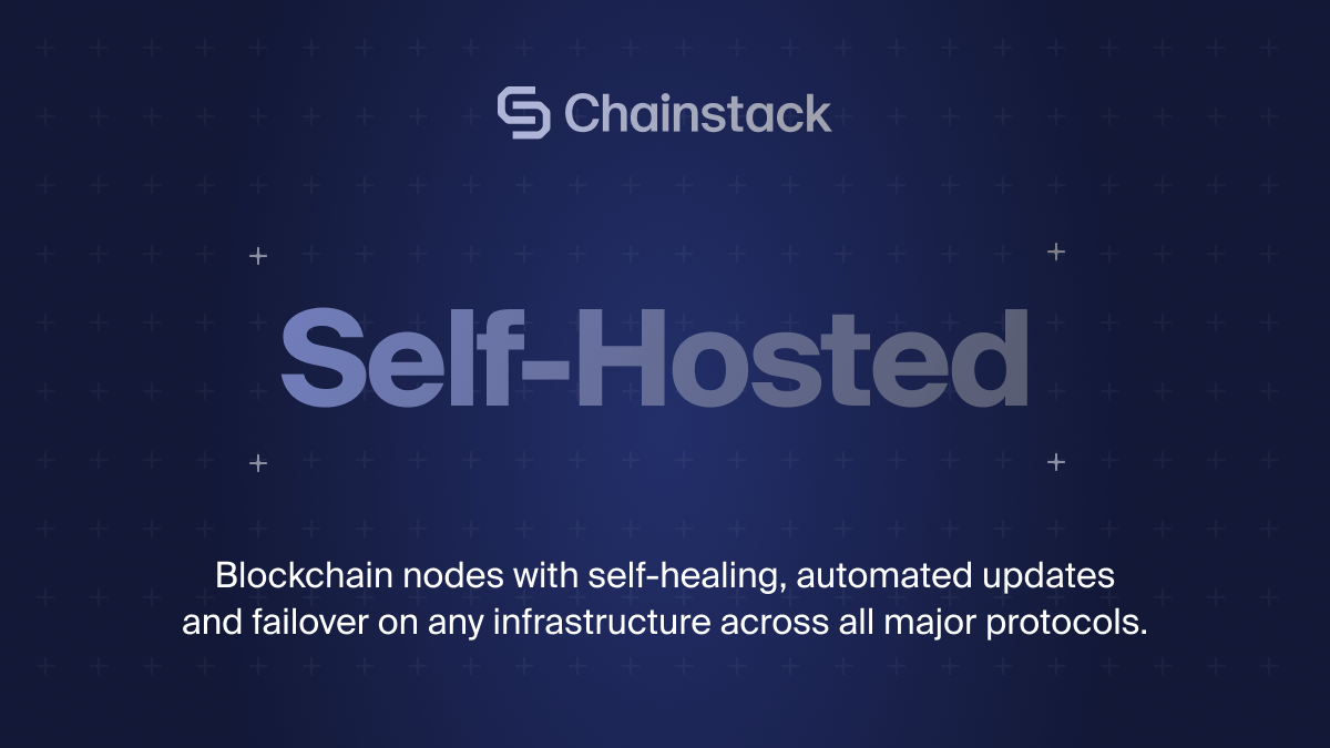 Self-host blockchain nodes on infrastructure you control | Chainstack