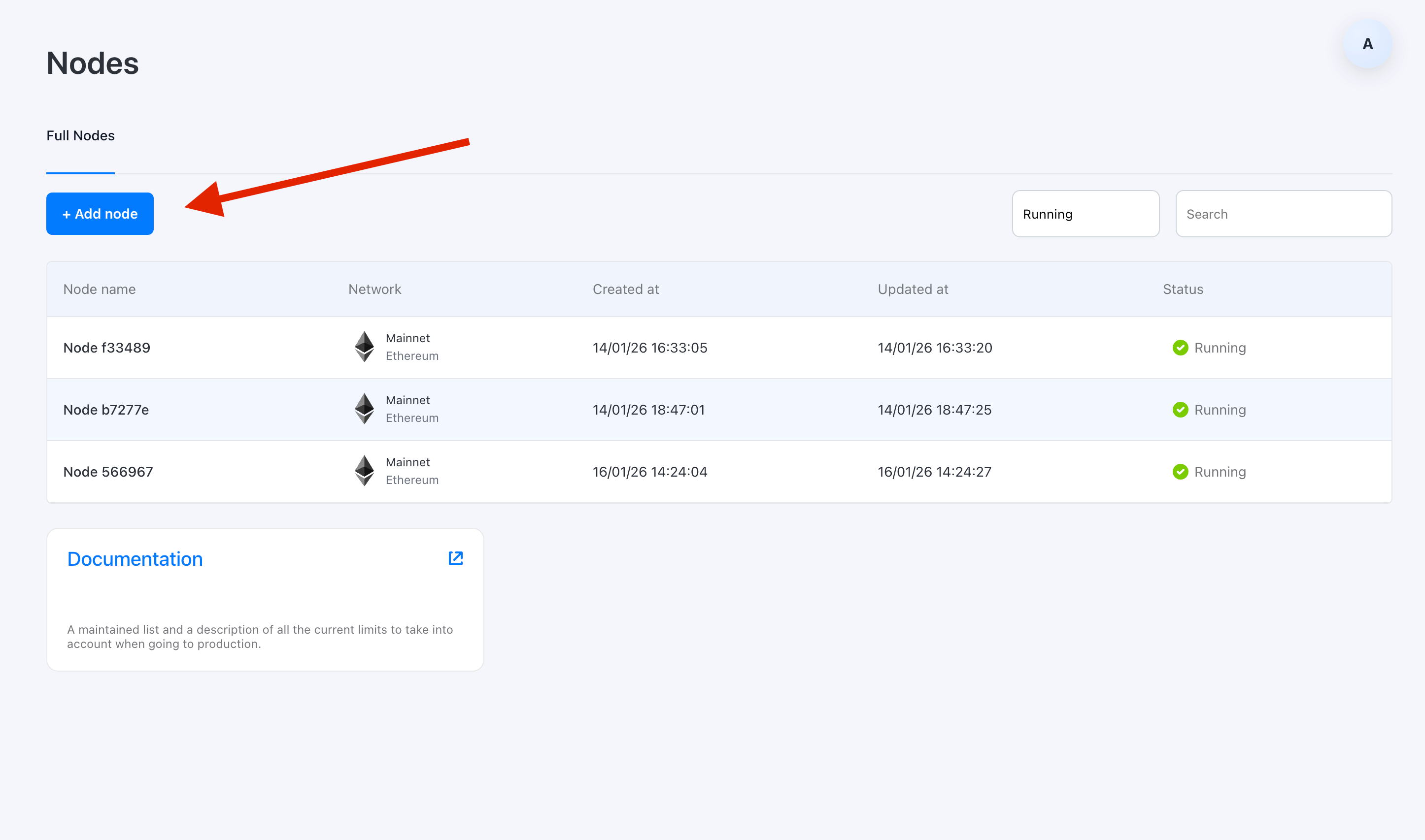 chainstack control panel