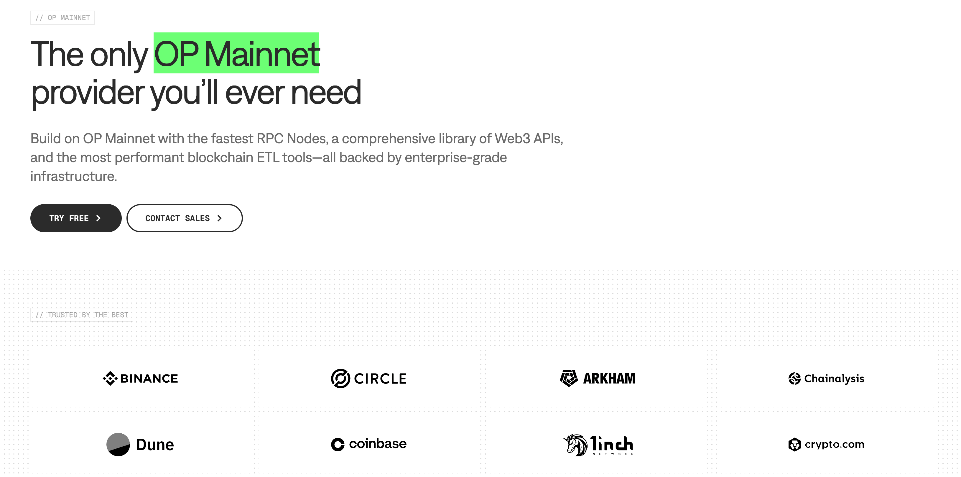 Quicknode Optimism RPC page