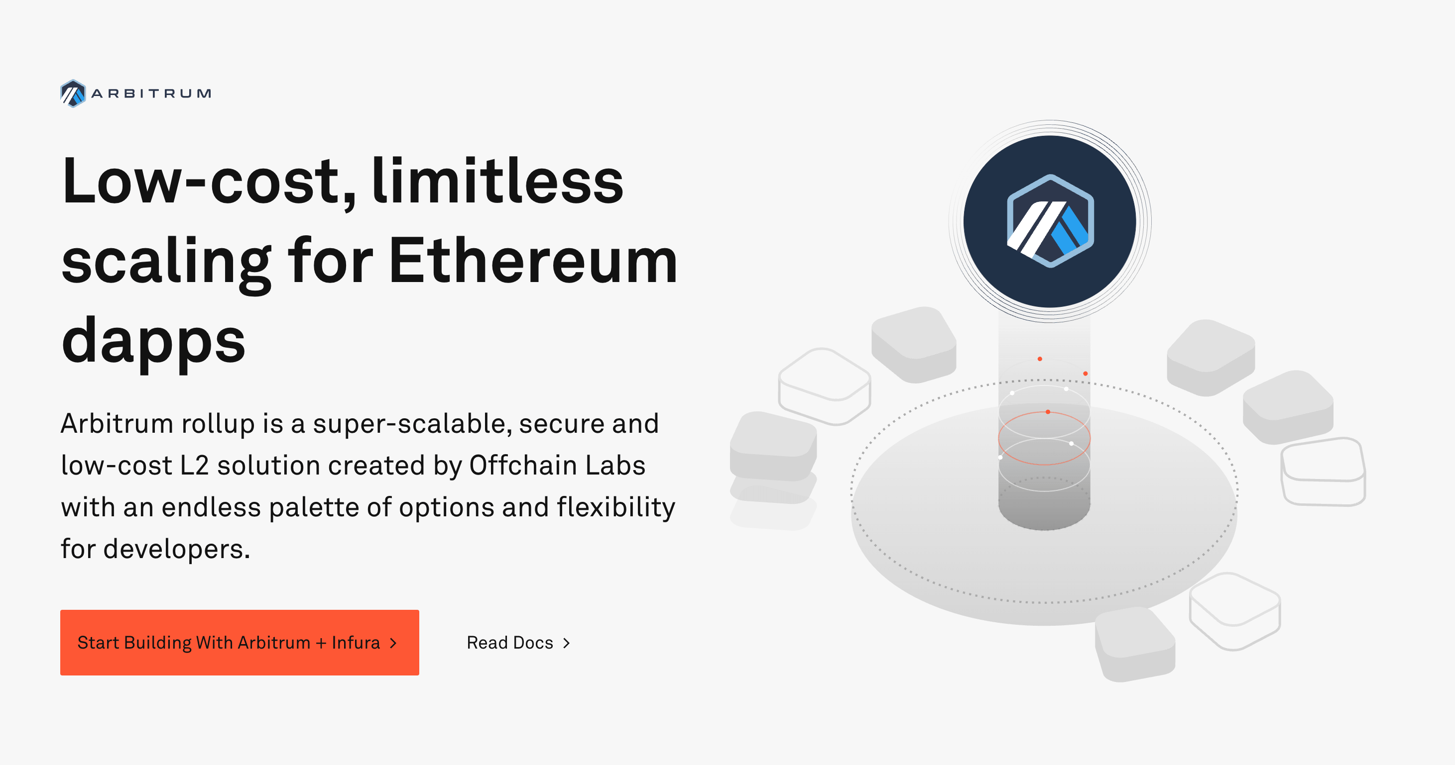 Infura Arbitrum dashboard showing WebSocket beta notice and DIN trace routing