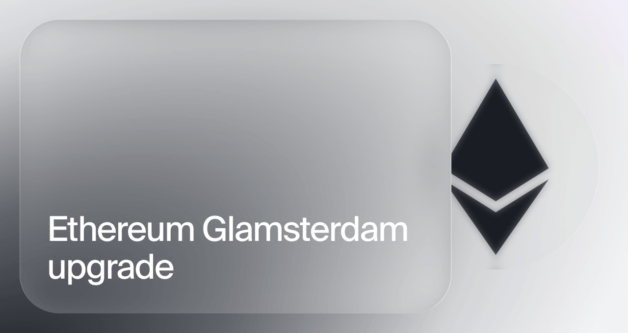 Ethereum Glamsterdam upgrade — Chainstack blog cover with Ethereum logo