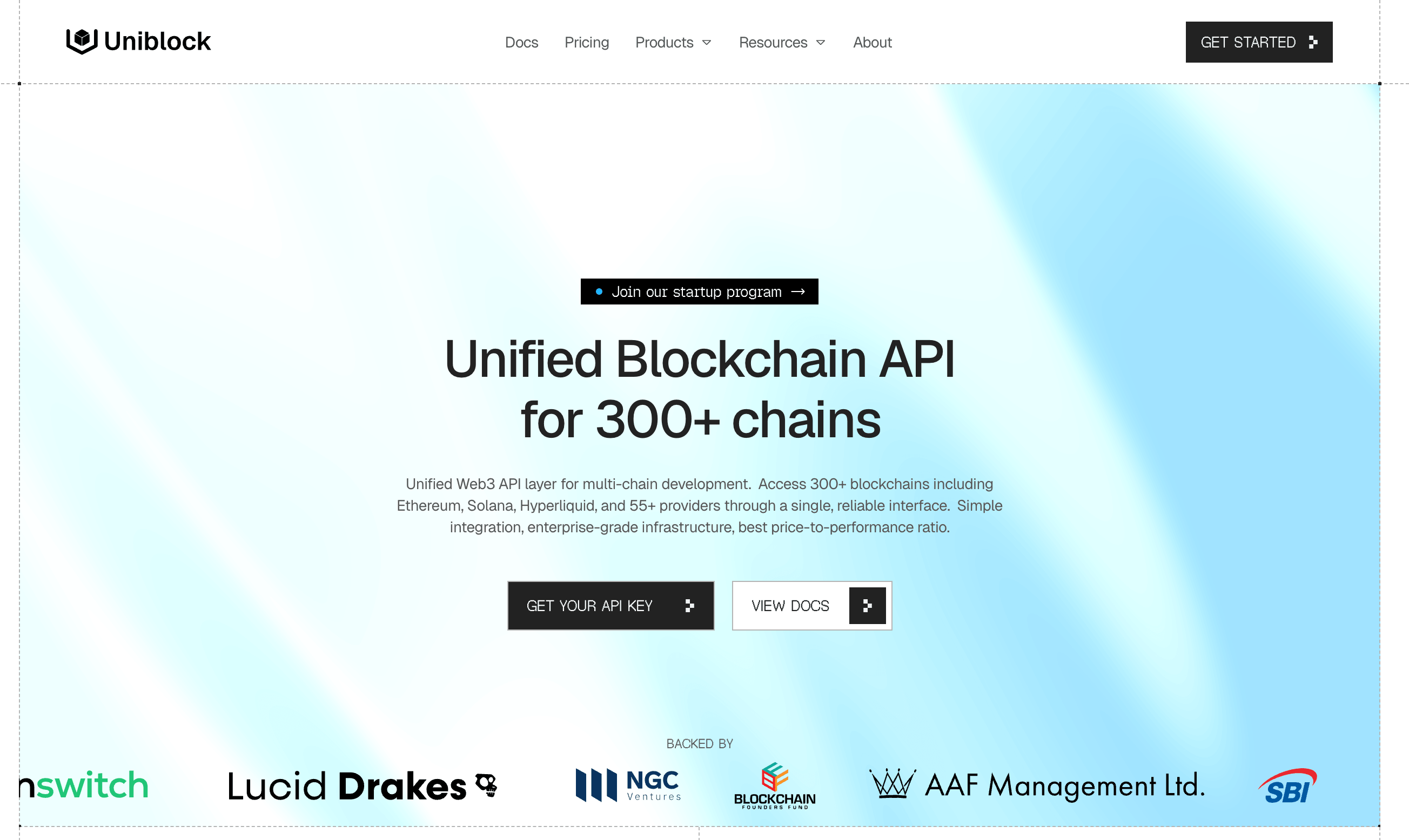 Uniblock dashboard