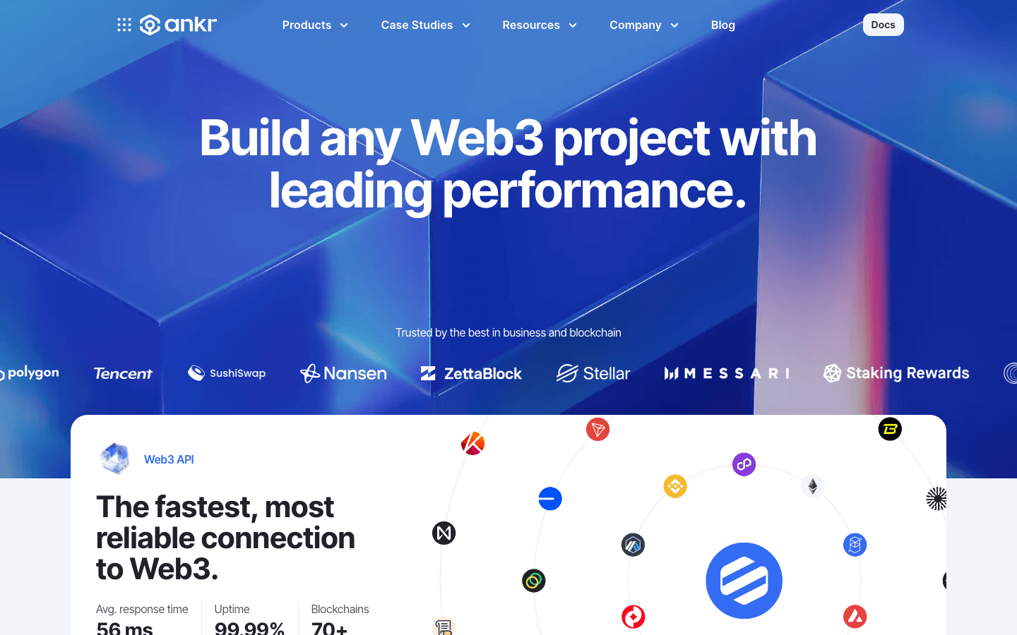 Ankr homepage hero