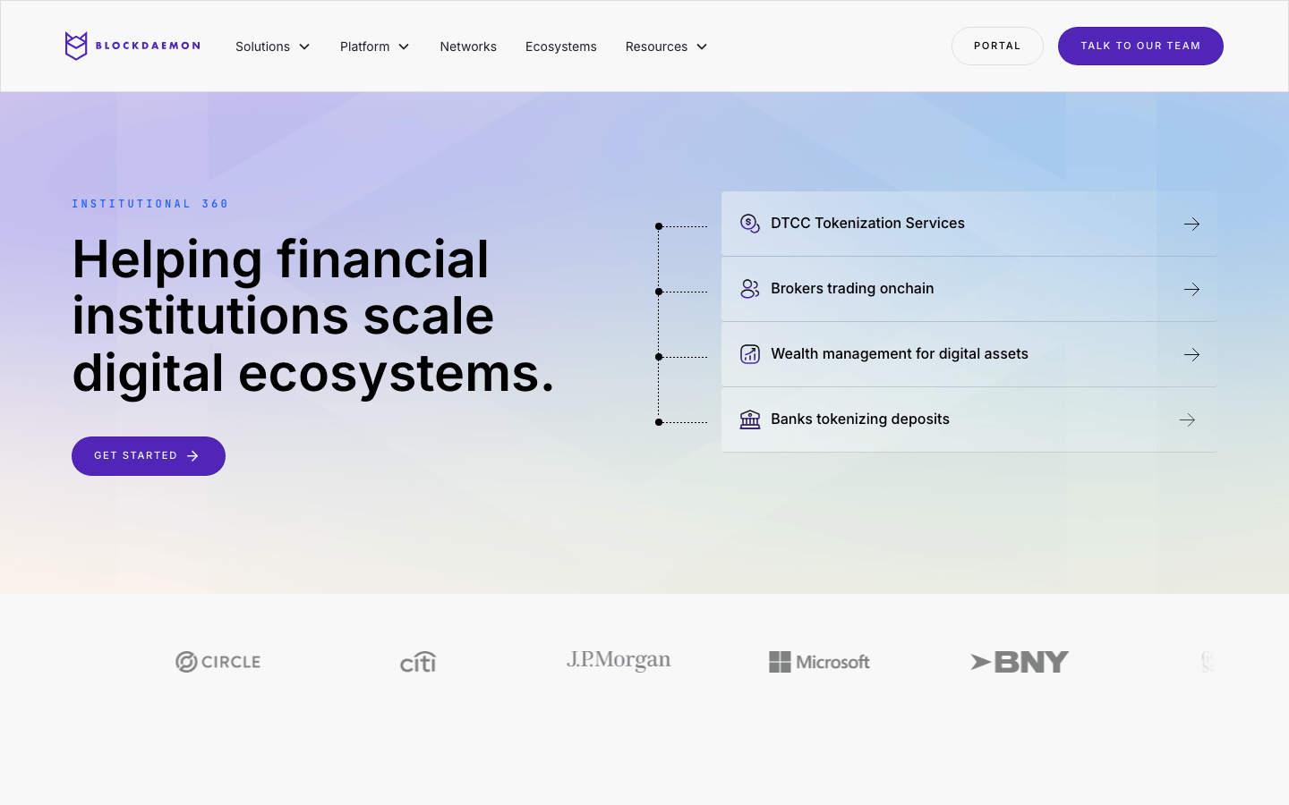Blockdaemon homepage hero