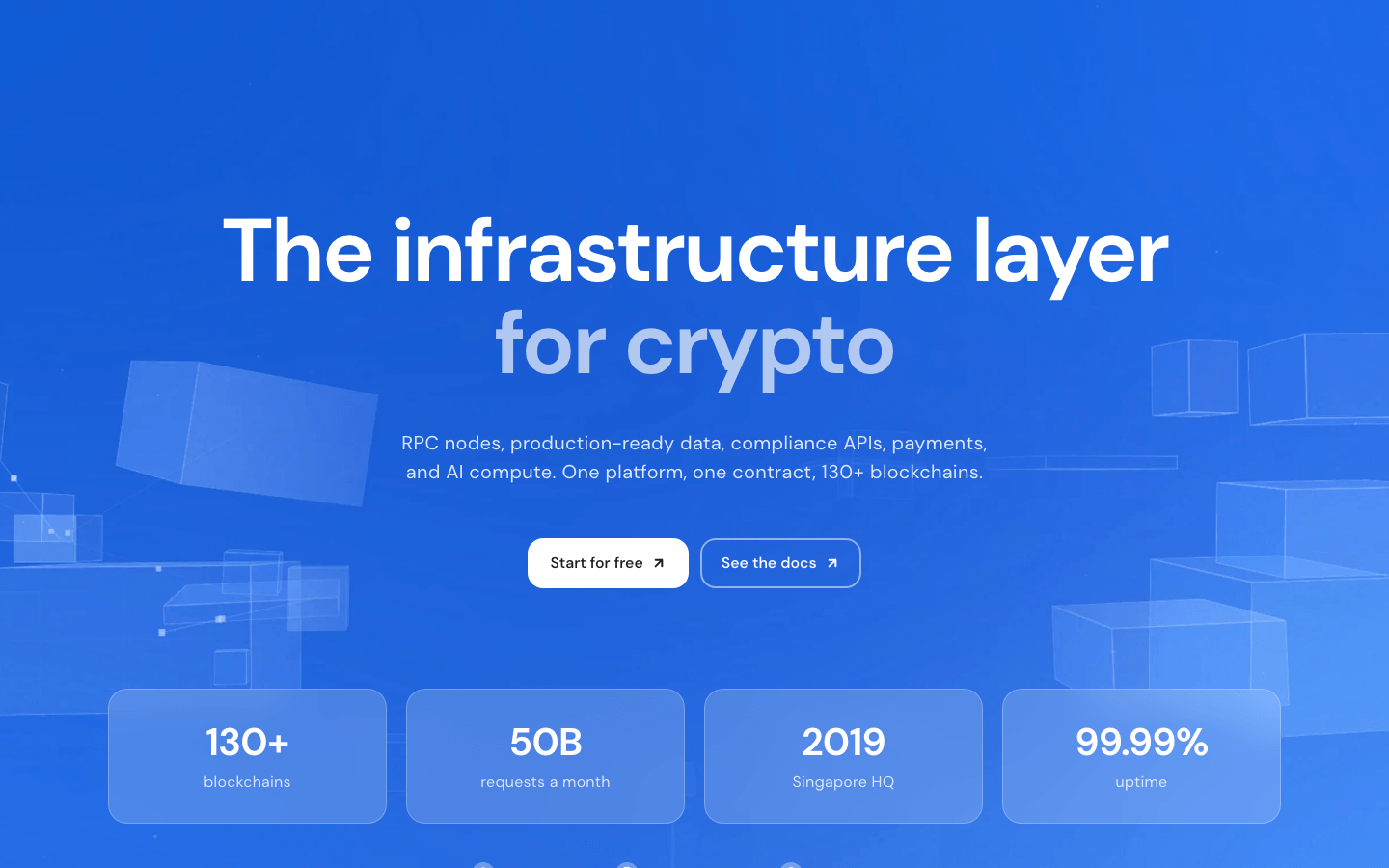 GetBlock homepage hero
