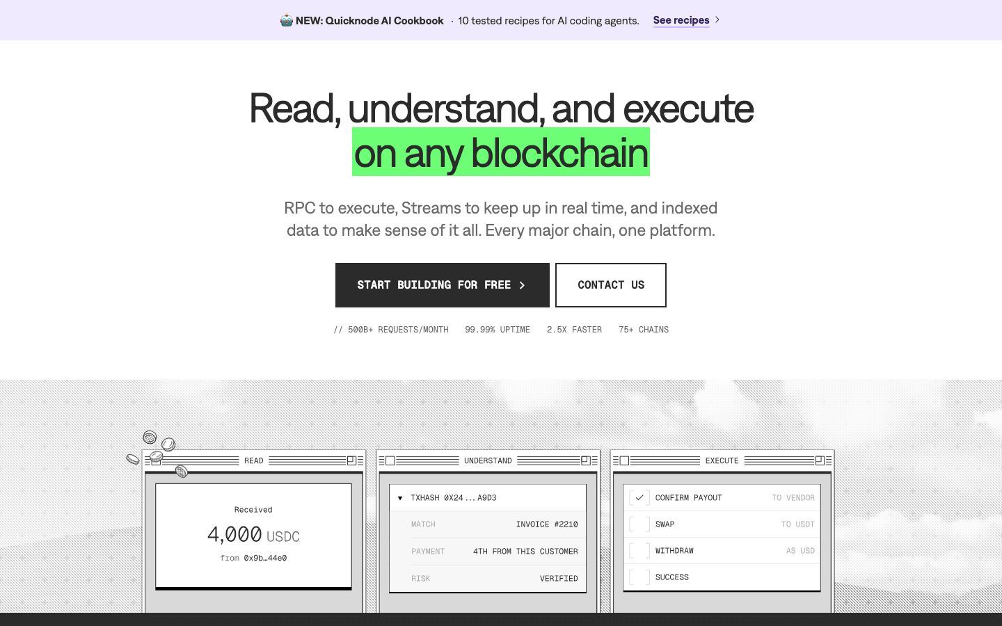 Quicknode homepage hero